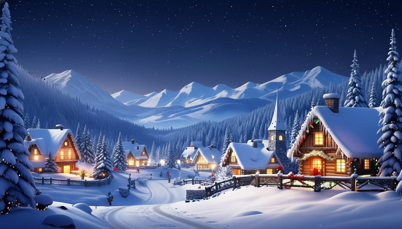 Background Image Option: Winter Village